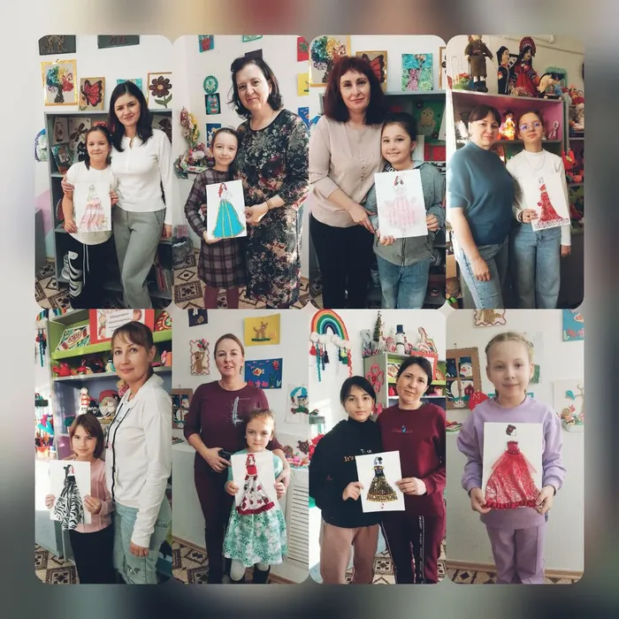 Фотография участников открытого урока посвященного Дню матери объединений "Волшебный крючок"