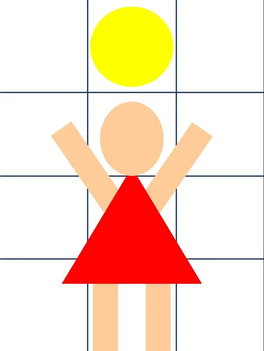 Итоговое изображение - девочка тянется к солнышку