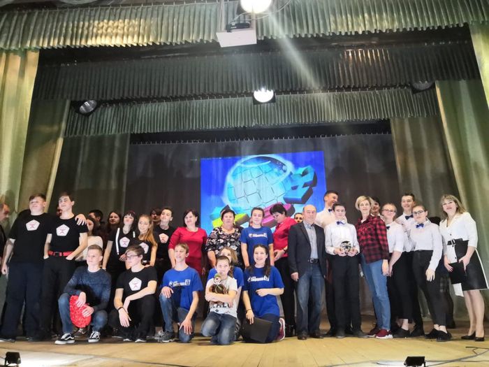 Общая фотография участников муниципальной школьной лиги КВН Щербиновского района